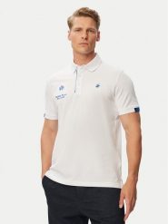 Beverly Hills Polo Club Polo P-SS26M-P2770 Biały Regular Fit. Białe koszulki polo sportowe Beverly Hills Polo Club, l, bez wzorów, z bawełny, bez kołnierzyka, bez ramiączek. Za 299.99 zł.