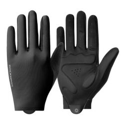 Rękawiczki rowerowe pełne palce unisex z ekranem dotykowym. Czarne rękawiczki ROCKBROS, na lato, bez wzorów, z elastanu. Za 93.60 zł.