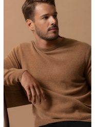 Perfect Cashmere Kaszmirowy sweter w kolorze jasnobrązowym rozmiar: M. Brązowe swetry nierozpinane Perfect Cashmere, m, bez wzorów, z kaszmiru, bez kołnierzyka, bez ramiączek. Za 422.05 zł.