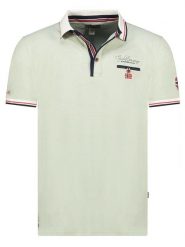 Geographical Norway Koszulka polo "Kblended" w kolorze zielonym rozmiar: M. Zielone koszulki polo sportowe Geographical Norway, m, bez wzorów, z bawełny, bez kołnierzyka, bez ramiączek. Za 92.21 zł.