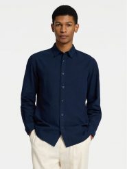 Selected Homme Koszula 16078867 Granatowy Slim Fit. Niebieskie koszule Selected Homme, m, bez wzorów, z bawełny, bez kołnierzyka, bez ramiączek. Za 129.99 zł.