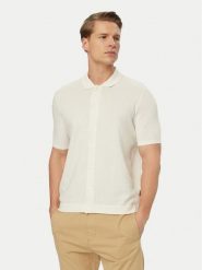 Bugatti Koszula 7100-15536E Biały Regular Fit. Białe koszule Bugatti, l, bez wzorów, z bawełny, bez kołnierzyka, bez ramiączek. Za 469.99 zł.