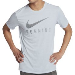 Nike Koszulka Do Biegania M Nk Dry Tee Dbl Swoosh L. T-shirty sportowe marki Nike. W wyprzedaży za 79.00 zł.