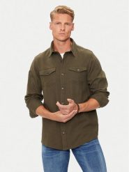 Brave Soul Koszula MSH-230CONANB Khaki Regular Fit. Brązowe koszule Brave Soul, m, bez wzorów, z bawełny, bez kołnierzyka, bez ramiączek. Za 69.99 zł.
