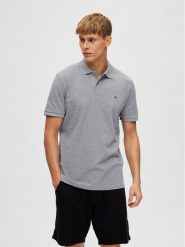 Selected Homme Polo 16087839 Szary Regular Fit. Szare koszulki polo Selected Homme, m, bez wzorów, z bawełny, bez kołnierzyka, bez ramiączek. Za 89.99 zł.