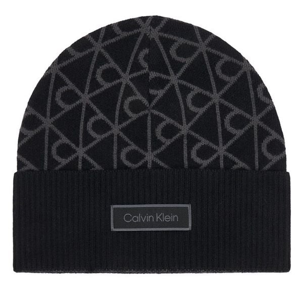 Czapka Calvin Klein. Czarne czapki zimowe CALVIN KLEIN, bez wzorów. Za 209.99 zł.