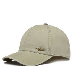 Czapka z daszkiem Aeronautica Militare. Brązowe czapki z daszkiem Aeronautica Militare, bez wzorów. Za 189.99 zł.