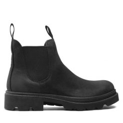 Sztyblety ECCO. Czarne botki sznurowane ecco, bez wzorów, bez obcasa, bez zapięcia. Za 829.99 zł.