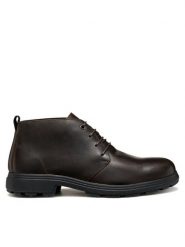 Geox Trzewiki U Meiern U56LZB 000FF C6009 Brązowy. Brązowe botki sznurowane Geox, bez wzorów, ze skóry, bez obcasa, bez zapięcia. Za 439.99 zł.