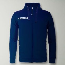 Bluza Junior Sarajevo Full Zip do biegania niebieska. Niebieskie bluzy z kapturem Legea, m, bez wzorów, z bawełny, z kapturem. W wyprzedaży za 180.00 zł.
