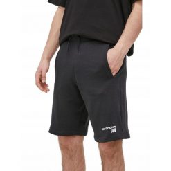 Spodenki dresowe męskie NEW BALANCE szorty bawełna. Czarne krótkie spodenki sportowe New Balance, m, bez wzorów, z bawełny. Za 176.00 zł.