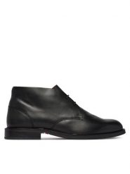 Tommy Hilfiger Trzewiki Corporate Dressy Lth Lace Boot FM0FM05949 Czarny. Czarne botki sznurowane Tommy Hilfiger, bez wzorów, ze skóry, bez obcasa, bez zapięcia. Za 699.99 zł.