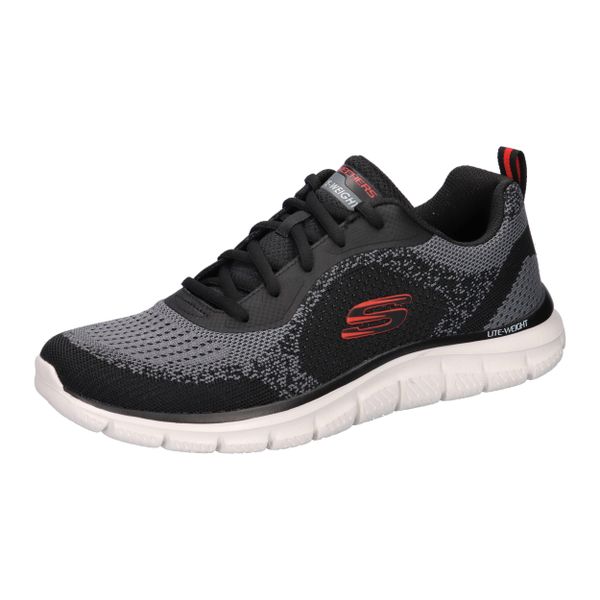 Buty sportowe Sneakersy męskie, Track - Leshur. Czarne buty sportowe casual Skechers, bez wzorów, bez zapięcia. Za 249.99 zł.