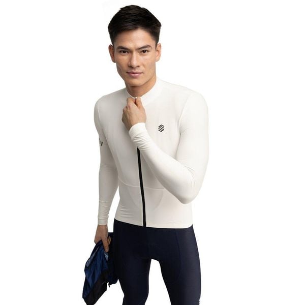 Męska termoaktywna koszulka rowerowa z długim rękawem Kolarstwo Siroko M7 Egr. Białe bielizna termoaktywna SIROKO, na jesień, l, bez wzorów, z materiału, bez ramiączek, rowerowe. Za 380.00 zł.