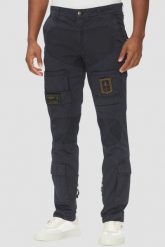 AERONAUTICA MILITARE Granatowe męskie bawełniane bojówki, Rozmiar XS. Niebieskie joggery i bojówki Aeronautica Militare, m, bez wzorów, z bawełny. W wyprzedaży za 1,090.99 zł.