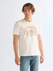 MESKA KOSZULKA WRANGLER AMERICANA TEE WORN WHITE 112378505. Białe t-shirty Wrangler, xl, bez wzorów, bez kołnierzyka, bez ramiączek. Za 79.99 zł.