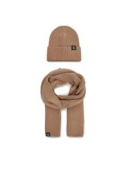 Calvin Klein Jeans Zestaw Szalik i Czapka Monogram Rib Scarf Beanie Set IU0IU00638 Brązowy. Brązowe czapki zimowe Calvin Klein Jeans, bez wzorów, z jeansu. Za 269.99 zł.