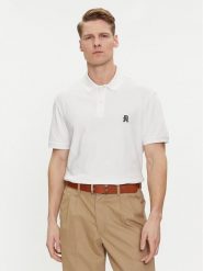 Tommy Hilfiger Polo Interlock MW0MW34783 Biały Regular Fit. Białe koszulki polo Tommy Hilfiger, l, bez wzorów, z bawełny, bez kołnierzyka, bez ramiączek. Za 239.99 zł.