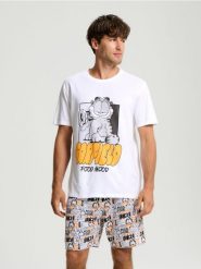 Piżama dwuczęściowa Garfield - wielobarwny. Piżamy Sinsay, l, bez wzorów, bez ramiączek. Za 49.99 zł.