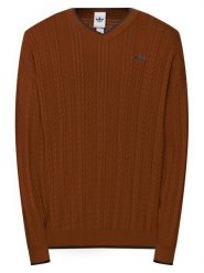 Adidas Sweter KR6506 Pomarańczowy Loose Fit. Brązowe swetry rozpinane Adidas, m, bez wzorów, z syntetyku, bez kołnierzyka, bez ramiączek. Za 399.99 zł.