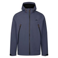 Męska Kurtka Hubbard Soft Shell. Niebieskie kurtki Trespass, m, bez wzorów, bez kaptura. Za 372.99 zł.