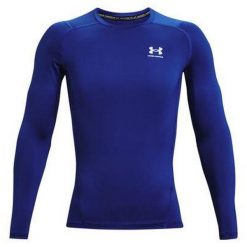 Koszulka fitness męska Under Armour Ua Hg Armour Comp LS z długim rękawem. Niebieskie bluzki z długim rękawem Under Armour, m, bez wzorów, bez kołnierzyka, bez ramiączek. Za 137.03 zł.