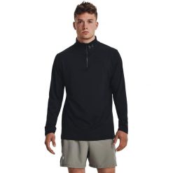 Longsleeve do biegania męski Under Armour Launch Pro 1/4 Zip. Czarne bluzki z długim rękawem Under Armour, l, bez wzorów, bez kołnierzyka, bez ramiączek. Za 189.99 zł.