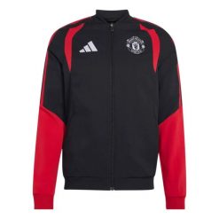 Kurtka dresowa Manchester United 2026/27. Czarne kurtki Adidas, xs, bez wzorów, z dresówki, bez kaptura. Za 317.50 zł.