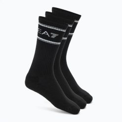 Skarpety EA7 Emporio Armani Train Socks Sponge 3. Czarne skarpety EA7 Emporio Armani, bez wzorów, z bawełny. Za 149.99 zł.