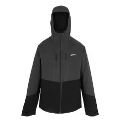Męska Kurtka Ocieplana Highton Stretch Padded Jacket. Czarne kurtki Regatta, m, bez wzorów, z puchu, bez kaptura. Za 244.99 zł.