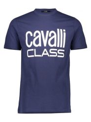 Cavalli CLASS Koszulka w kolorze niebieskim rozmiar: M. Niebieskie bezrękawniki Cavalli Class, m, bez wzorów, z bawełny, bez kołnierzyka, bez ramiączek. Za 92.86 zł.