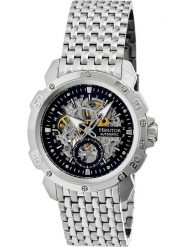 Heritor Zegarek automatyczny "Conrad" w kolorze srebrno-czarnym rozmiar: onesize. Szare, analogowe zegarki Heritor, ze stali. Za 587.99 zł.