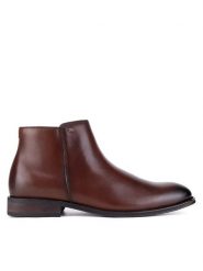 Gino Rossi Botki FABIO-04 124 AM Brązowy. Brązowe botki sznurowane Gino Rossi, bez wzorów, ze skóry, bez obcasa, bez zapięcia. Za 359.99 zł.
