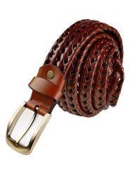 The Time of Bocha Skórzany pasek w kolorze jasnobrązowym rozmiar: 100. Brązowe paski The Time of Bocha, bez wzorów, z materiału. Za 86.99 zł.