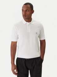 Armani Exchange Polo XM000367 AF13022 U0009 Biały Regular Fit. Białe koszulki polo Armani Exchange, m, bez wzorów, z bawełny, bez kołnierzyka, bez ramiączek. Za 329.99 zł.