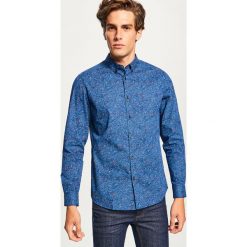 Wzorzysta koszula slim fit - Niebieski. Koszule Reserved. W wyprzedaży za 69.99 zł.