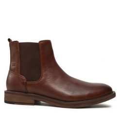 Sztyblety Josef Seibel. Brązowe botki sznurowane Josef Seibel, bez wzorów, bez obcasa, bez zapięcia. Za 499.99 zł.