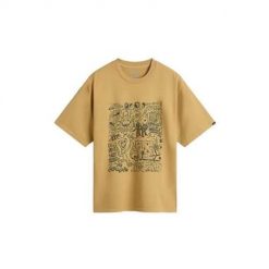Koszulka sportowa męska Vans Skool Doodle. Brązowe t-shirty sportowe Vans, bez wzorów, z bawełny, bez ramiączek. Za 139.00 zł.