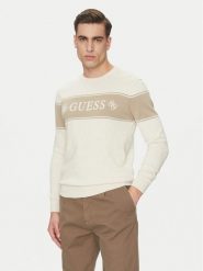 Guess Sweter M5GR05 Z3MI1 Beżowy Regular Fit. Brązowe swetry rozpinane Guess, m, z aplikacjami, z bawełny, bez kołnierzyka, bez ramiączek. Za 299.99 zł.