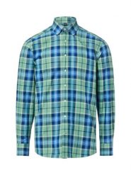 Nils Sundström Męska koszula casual Mężczyźni Regular Fit Bawełna zielony, M. Zielone koszule Nils Sundström, m, bez wzorów, z bawełny, bez kołnierzyka, bez ramiączek. Za 199.95 zł.