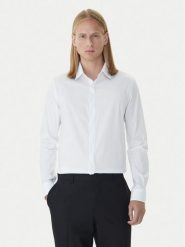 Calvin Klein Koszula LV019EU060 Biały Extra Slim Fit. Białe koszule CALVIN KLEIN, m, bez wzorów, z bawełny, bez kołnierzyka, bez ramiączek. Za 309.99 zł.