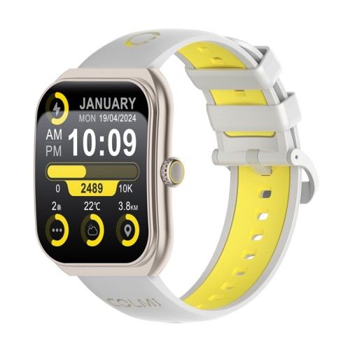 Smartwatch COLMI P86 (złoty). Żółte zegarki smartwatch Colmi, bez wzorów. Za 119.00 zł.