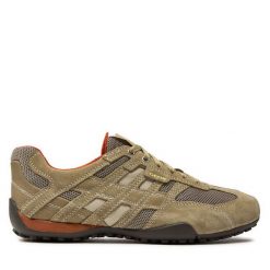 Półbuty Geox. Brązowe eleganckie półbuty Geox, bez wzorów, bez obcasa, bez zapięcia. Za 279.99 zł.