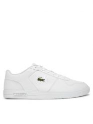 Lacoste Sneakersy T-BASE 48SMA0114-21G Biały. Białe buty sportowe casual LACOSTE, bez wzorów, ze skóry, bez zapięcia. Za 349.99 zł.
