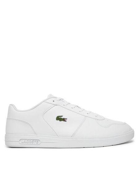 Lacoste Sneakersy T-BASE 48SMA0114-21G Biały. Białe buty sportowe casual LACOSTE, bez wzorów, ze skóry, bez zapięcia. Za 349.99 zł.