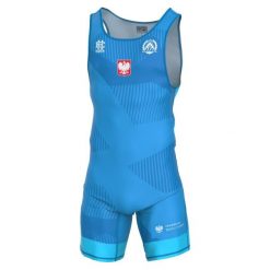 Trykot zapaśniczy męski EXTREME HOBBY Reprezentacja ZAPASY Polska. Niebieskie odzież kompresyjna EXTREME HOBBY, l, bez wzorów, z elastanu, na fitness i siłownię. Za 199.00 zł.