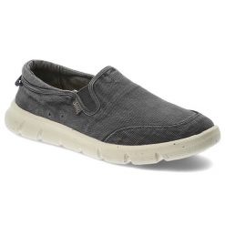 Półbuty męskie Jeep, na platformie materiałowe wsuwane z gumką z okrągłym noskiem, granatowe, JM51001A-016. Niebieskie eleganckie półbuty Jeep, bez wzorów, z materiału, z okrągłym noskiem, bez obcasa, na platformie, bez zapięcia. Za 280.99 zł.