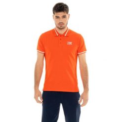 Koszulka polo na co dzień na siłownię. Brązowe koszulki polo LEONE 1947 APPAREL, m, bez wzorów, z bawełny, bez kołnierzyka, bez ramiączek, na fitness i siłownię. W wyprzedaży za 82.10 zł.