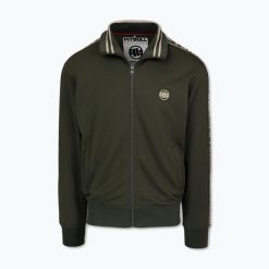 Bluza męska Pitbull Trackjacket Tape Logo Terry Group. Zielone bluzy PITBULL, m, bez wzorów, bez kaptura. Za 259.99 zł.