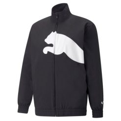 Kurtka treningowa męska PUMA Train Big Cat Lined Woven. Czarne kurtki Puma, m, bez wzorów, z puchu, bez kaptura. Za 149.99 zł.